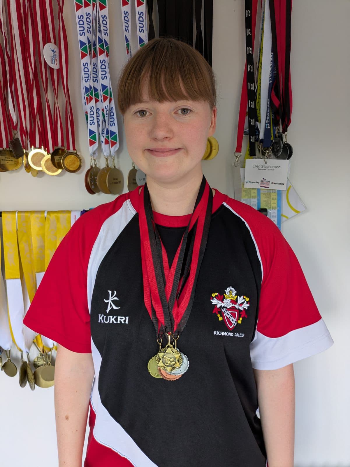 Ellen Stephenson with medals